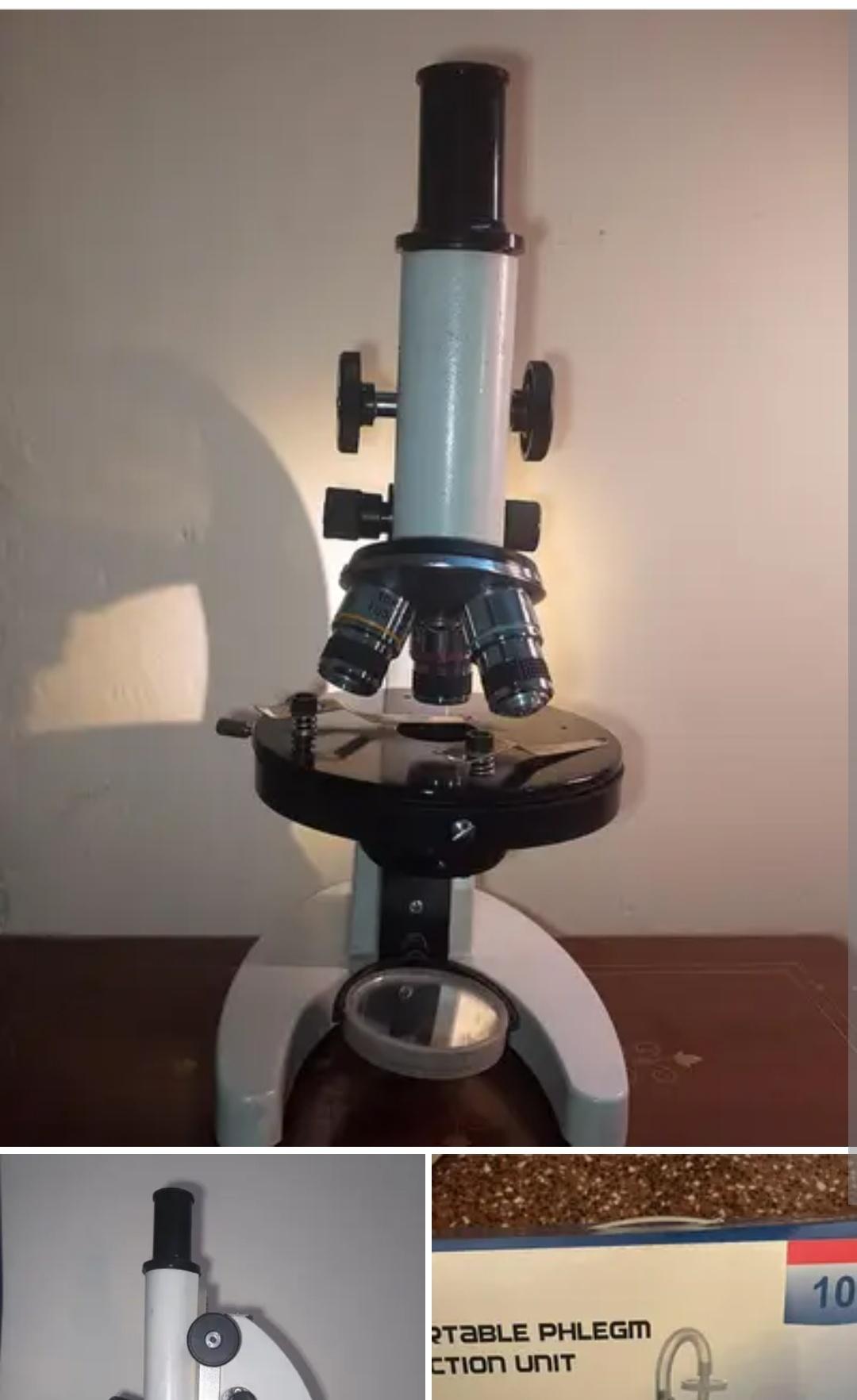 MICROSCOPE + PORTABLE PHELGM SUCTION UNIT